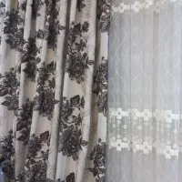 پرده گل برجسته