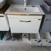 کابین روشویی سفید طلا