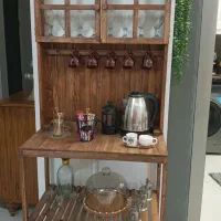 کافی بار رنگ چوب گردویی بسیارجادار نو ترندسال