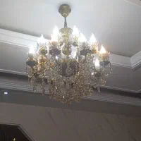 لوستر۸شاخه ۱۶شعله برنجی درحدنو