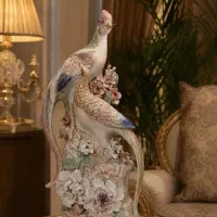 مجسمه چینی بزرگ قرقاول خارجی آکبنداصل باجعبه