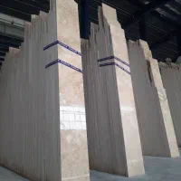 طراحی محوطه ویلا با سنگ طبیعی تراورتن محلات