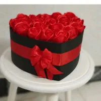 باکس گل رز روبانی ولنتاین