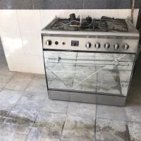 اجاق گاز ۵شعله استیل طرح فر سالم