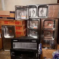سینک استیل گاز صفحه ای هود مخفی و روکار