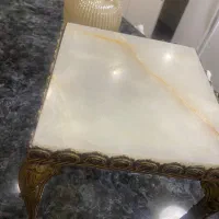 دو میز برنز اصل با سنگ مرمر