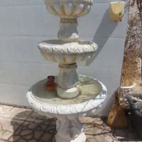 آبنما سه طبقه و گلدان سفالی