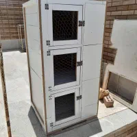 جفتگاه سه طبقه کفتر چوبی سه طرف