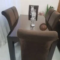 نیم ست و میز ناهارخوری ۶ نفره و میز جلو مبلی