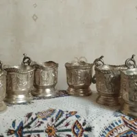 سینی و مجمع و انگاره قلم و ترازو قدیمی|کلکسیون اشیاء عتیقه|مشهد, آزادشهر|دیوار