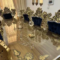 مبلمان ۷نفره+ناهار خوری۸نفره+ویترین