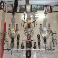 علم چوب بلند سه تیغه چکش نقره کوب