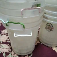 سطل پلاستیکی شفاف درب دار