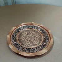 پیش دستی میوه خوری مسی سیاه قلم