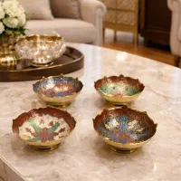 دنیای ظروف پذیرایی و دکوری برنجی