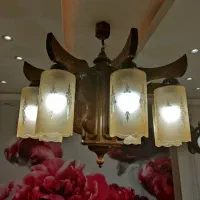 لوستر چوبی کار دست زیبا