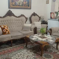 مبل استیل تمام چوب هشت نفره