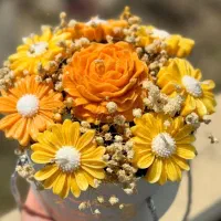 گیفت شمع دکوری باکس گل