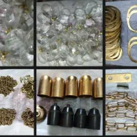 قطعات کامل یک لوستر زنجیری  ۵ شعله بفروش می‌رسد