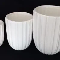 گلدان سرامیکی سه عددی طرح دار (بزرگه ۲۸ س) عمده تک