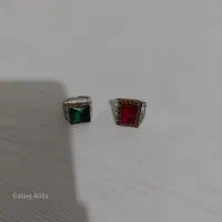 دو عدد انگشتر نقره روس مردانه