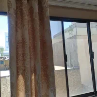دو عدد دستک کتان گل برجسته در حد نو