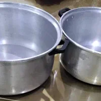 قابلمه روی قدیمی ضخیم بزرگ دو عدد