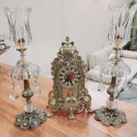 شمعدان و ساعت طرح برنز