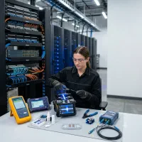 فیوژن فیبر نوری، اجرای پسیو شبکه، تست فلوک و OTDR