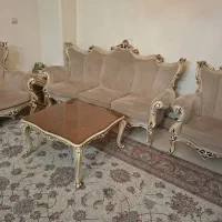 ست مبلمان راحتی نه نفره با میز در حد نو