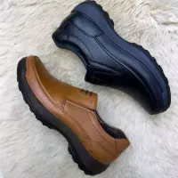 کفش تمام چرم طبیعی پیاده روی مردانه مدل موناکو طبی