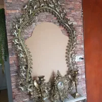 آینه و شمعدان برنز