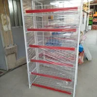 ۲۲عدد استند چیپس و پفک ثابت و چرخ ترمز دار