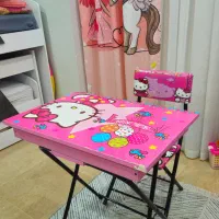 ست میز صندلی تحریر تاشو باکس دار درحد نو