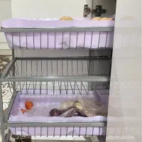 سبد سوپری،سبدسیبزمینی و پیاز(ریلی)،سالم و نو|آب‌چکان و نظم‌دهنده ظروف|بابل, |دیوار