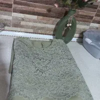 مانتو عبایی با دانتل فرانسوی جدید  فری سایز