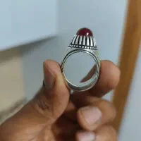 چند عدد انگشتر نقره عقیق زجاجی و لکه دار یمنی