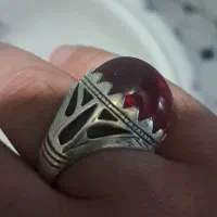 انگشتر نقره اصل با رکاب سنگین