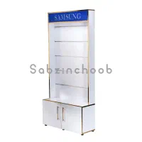 پایه استند کاور موبایل و قفسه بندی مغازه باپیشخوان