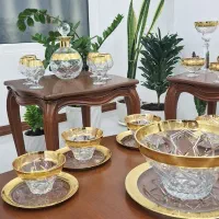 سرویس کریستال ورساچه لب طلایی دکوریوم چک
