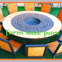 میزو صندلی باغی/صندلی ترکیب چوب فلز موکا|میز و صندلی غذاخوری|تهران, هفده شهریور|دیوار