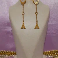 گوشواره حرف و حلقه استیل