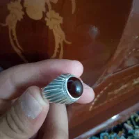 انگشتر نقره عقیق خونی گرمی 300
