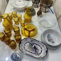 ظروف قدیمی پارچ لیوان ایتالیایی میوه خوری ( ارسال)