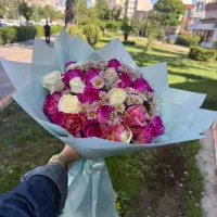 گل رز طبیعی ۲۰شاخه فقط590 هزار تومان با تزیین