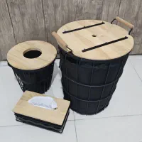 ست یونیک (سبد لباس، جا دستمالی، سطل)