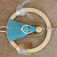 دیوارکوب مکرومه و چوب