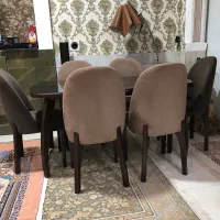 میز ناهار خوری ۶ نفره تمیز کمکار چوب کاشمر