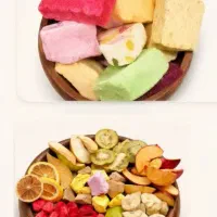 بستنی خشک و میوه پفکی