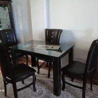 میز ناهار خوری چهار نفره ومیز تیوی